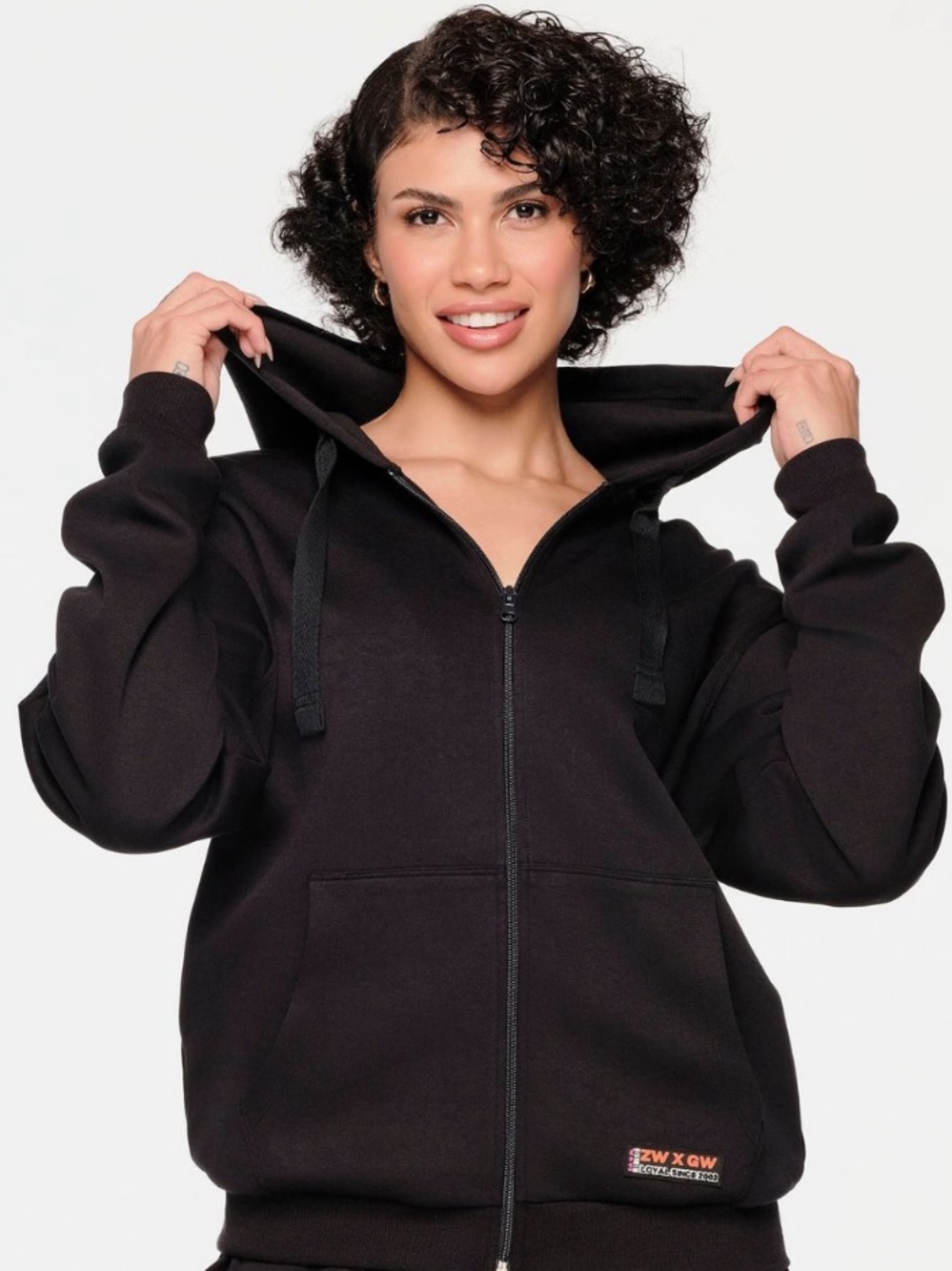 Zumba ZW X GW Zip Up Jacket With Oversized Hoodie
